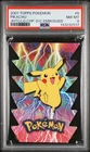 2001 TOPPS POKEMON JOHTO LEAGUE CHAMPIONS DIE-CUT EMBOSSED #5 PIKACHU PSA 8