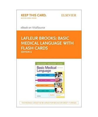 Basic Medical Language With Flash Cards Elsevier Ebook on Vitalsource Retail Acc