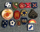 Vintage WW2 Era Lot of 15 Military Patches From Estate