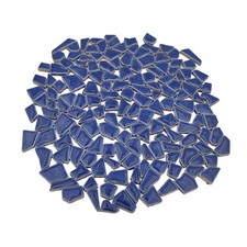200g Ceramic Mosaic Tiles for 0.2 inches x 0.8 inches, Navy Blue