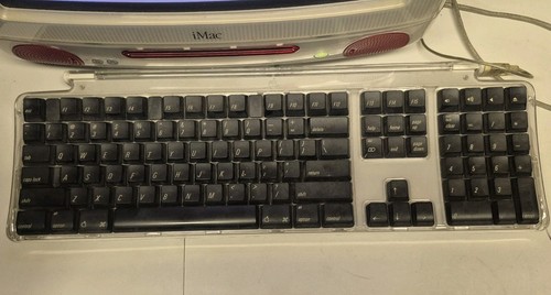 Apple iMac G3 Model M5521 Strawberry Ruby Red Working Collectible Vintage Gaming - Picture 4 of 18