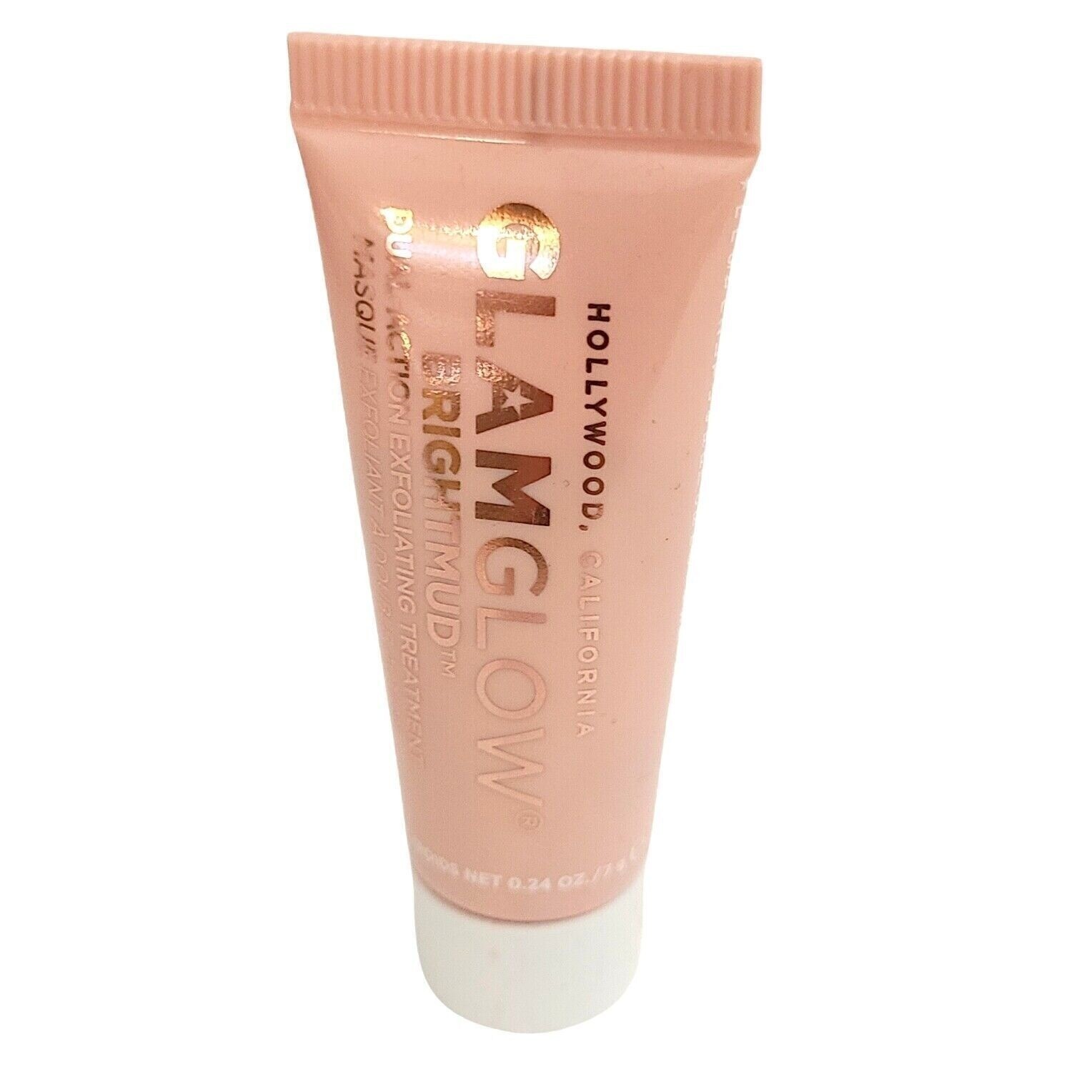 Отшелушивающая лечебная маска GlamGlow BRIGHTMUD двойного действия в упаковке для путешествий