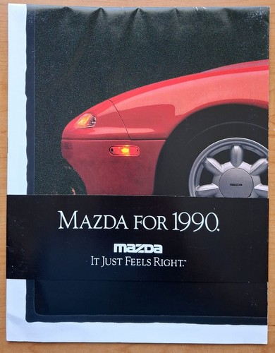 MAZDA "for 1990" Original 34" x 22" Fold-Out Poster * VG COND * FREE SHIPPING