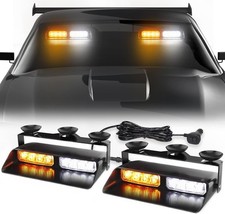 2 In 1 Emergency Dash Strobe Lights Safety Flashing Warning Hazard Interior Fron