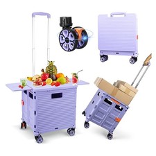 FELICON SELORSS Folding Utility Cart Portable Rolling Crate Handcart with Magnet