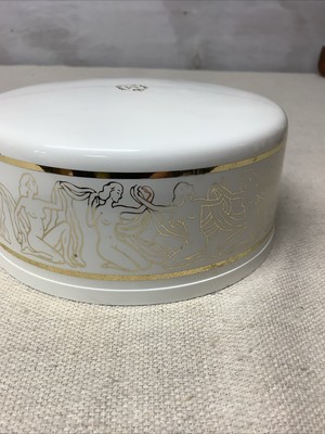 Plastic Dusting Powder Box Vintage Art Deco Vanity Molinard De Molinard AS IS