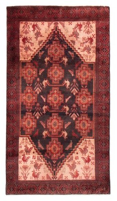 Vintage Traditional Hand-Knotted Area Rug 3'3'' x 5'8'' Oriental Wool Carpet