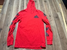 adidas Hoodie, Youth Boy's Size Medium, Red, Regular Fit, Long Sleeve, Pullover