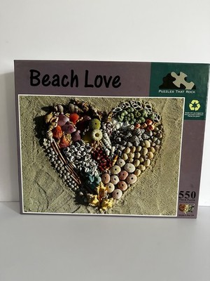 Beach Love 550 piece puzzle 18X24 Puzzles That Rock  NWOT made in USA this HARD
