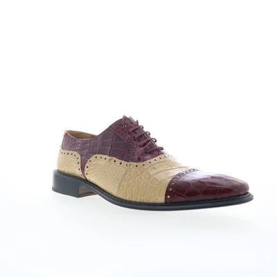Ferrini Alligator 203 528 richelieu pour hommes en cuir rouge - Photo 1/4