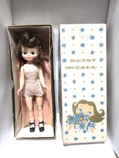 Betsy McCall Doll (NIB) American Miniature Corp 8" Vintage, Brn Hair w/barrettes