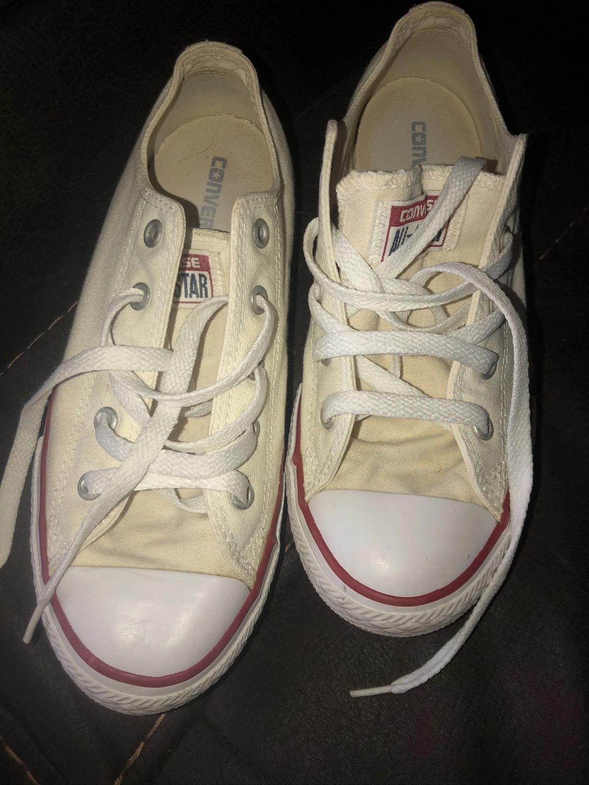 Scarpe Converse Chuck Taylor All Star Classic Low Top Sneaker bianche giovani taglia 3