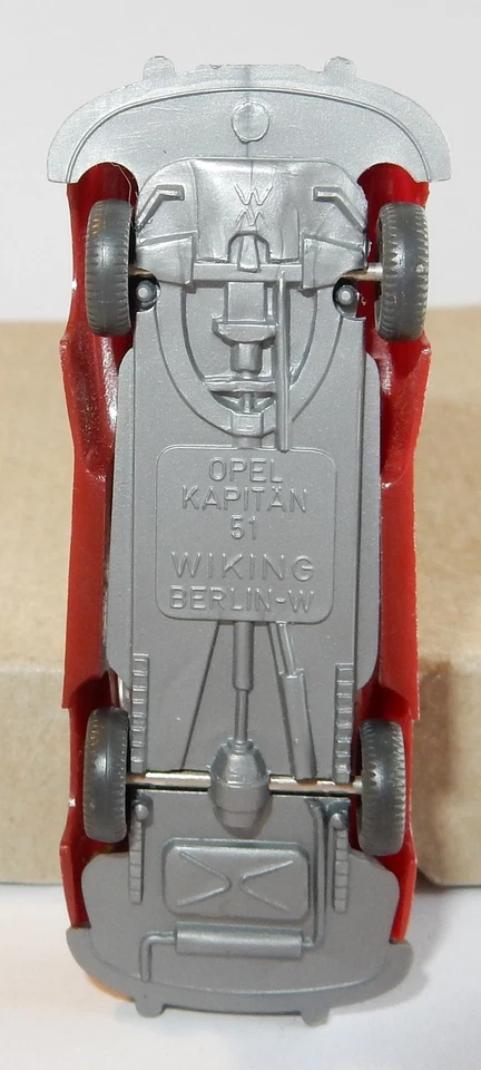 Micro WIKING Ho 1/87 Opel Kapitan 51 Rosso Mattoncini No. Box - Immagine 3 di 3