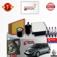 Inspektionskit Filter ÖL Kerzen Renault Megane Ii 1.6 16V 85KW Von 2005->