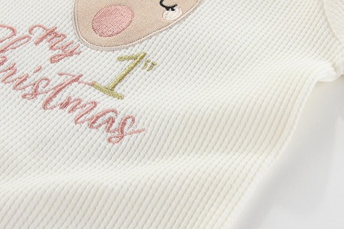 Baby Boy Girl Christmas Outfits Cartoon Print Newborn Clothes Set 3-pieces Long- - Picture 16 of 33