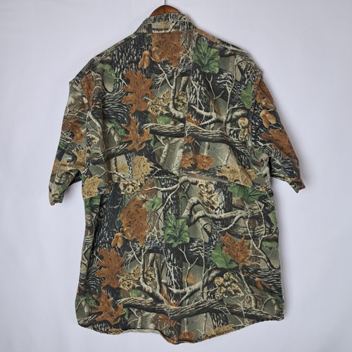 Cabelas Hunting Shirt Mens XL Seclusion 3D Camo Button Down Short Sleeve Vented - Picture 7 of 19