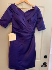 Mother of Groom beautiful deep purple wedding dress, never worn. Size 8 
