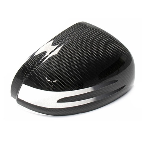 Overlay Real Carbon Fiber Wing Mirror Cover Caps Fit For Benz SLK R172 SLC SL - Picture 4 of 5
