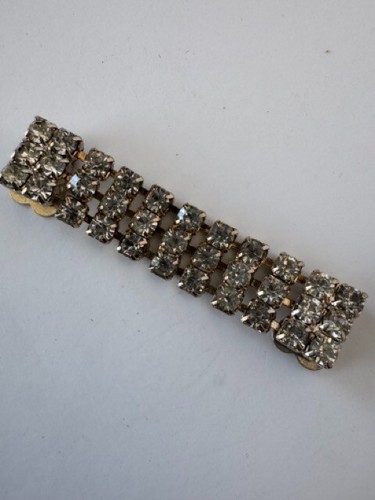 Abito/sciarpa vintage strass maglione clip scintillante accento, metà secolo glam - Foto 1 di 8