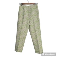Vintage Carlisle Soft Green Flower Preppy Pants size 2