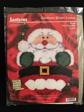 Janlynn SANTA WALL HANGING Plastic Canvas Craft Kit Joan Elliott 1998 NEW
