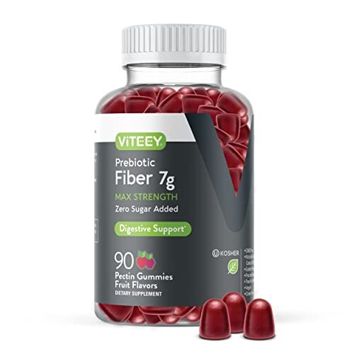 Prebiotic Fiber Gummies for Adults, 7g - Zero Sugar Added - Fiber Supplement ...