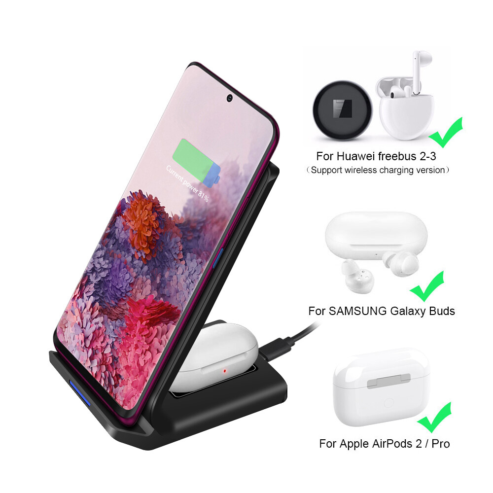 2in1 Wireless Charger Fast Charging Stand For Samsung Galaxy S25