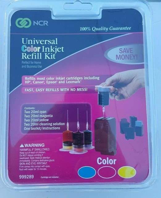 NCR Universal Tri Color Printer Ink Inkjet Refill Kit NEW Set for HP Canon Epson eBay