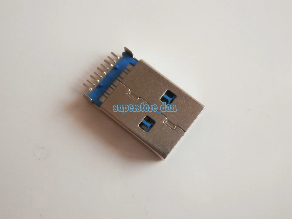 5X USB 3.0 Type A 9 Pin 180° Male SMT SMD Panel Mount DIP USB Connector - Image 3 of 4