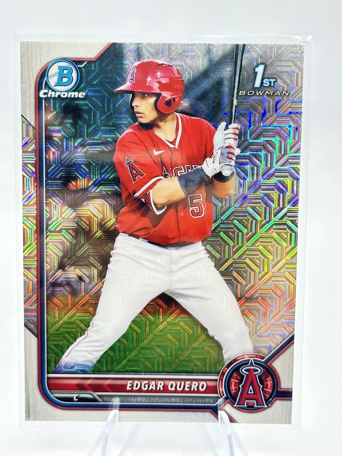 2022 Bowman #BCP-123 Edgar Quero Chrome Prospects Mojo Refractor