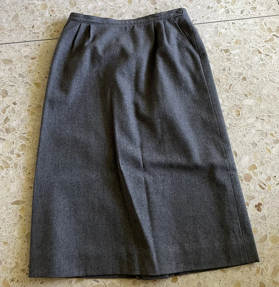 Vintage Pendleton Women’s Virgin Wool Lined Pockets Below Knee Skirt Size 16