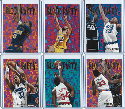 1995-96 NBA Hoops  Brian Grant Block Party Insert Card #6