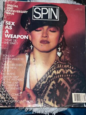 Spin Magazine April 1987 Madonna Bon Jovi Sonny Bono Robbie Nevil Bad Brains The
