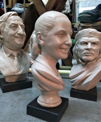 EVA PERON BUST SCULPTURE EVITA DUARTE ARGENTINA POLITIC FIGURE PERONISMO ART FX - Picture 4 of 24