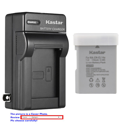 Kastar Battery Wall Charger for Nikon EN-EL14a MH-24 & Nikon D5100 DSLR Camera