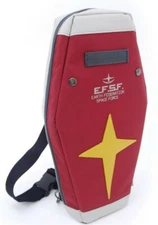 Gundam Shield Crossbody Bag Cosplay Anime Red Canvas Shoulder Bag knapsack