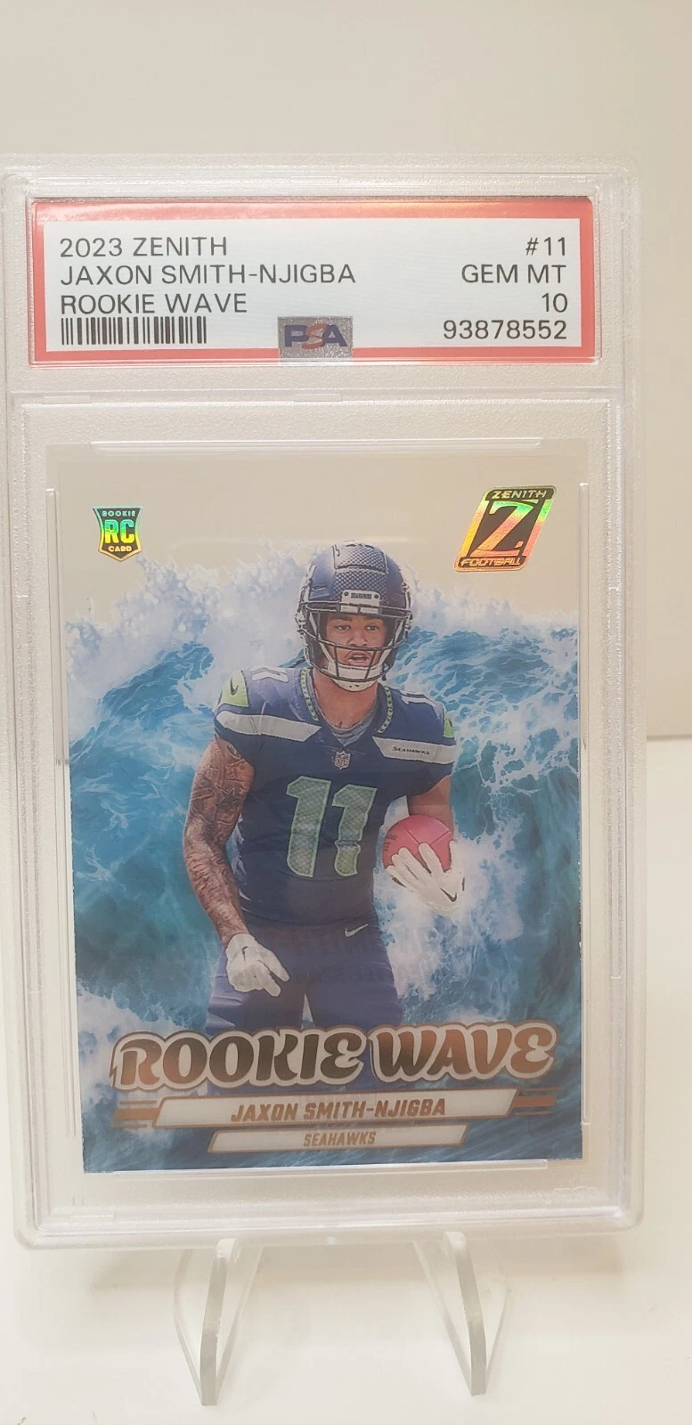 Jaxon Smith-Njigba Panini Zenith Rookie Wave #11 Base