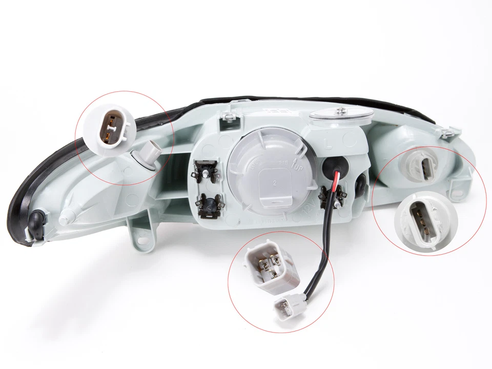 Juego de pares de faros halógenos izquierda derecha para Ford Escort/Mercury Tracer 97-2002 Foto 2 de 3