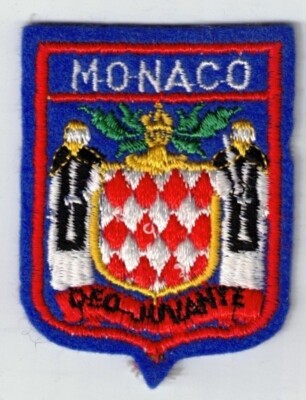 Écusson Brodé Original AS Monaco – Circa 1950 – Patch Vintage Maillot