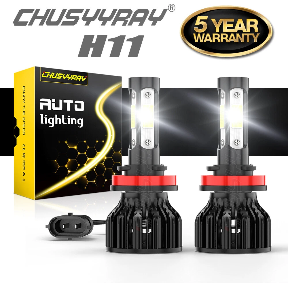 4-Sides H11 LED Headlight Kit Low Beam Bulbs Super Bright 1200000LM 6500K White