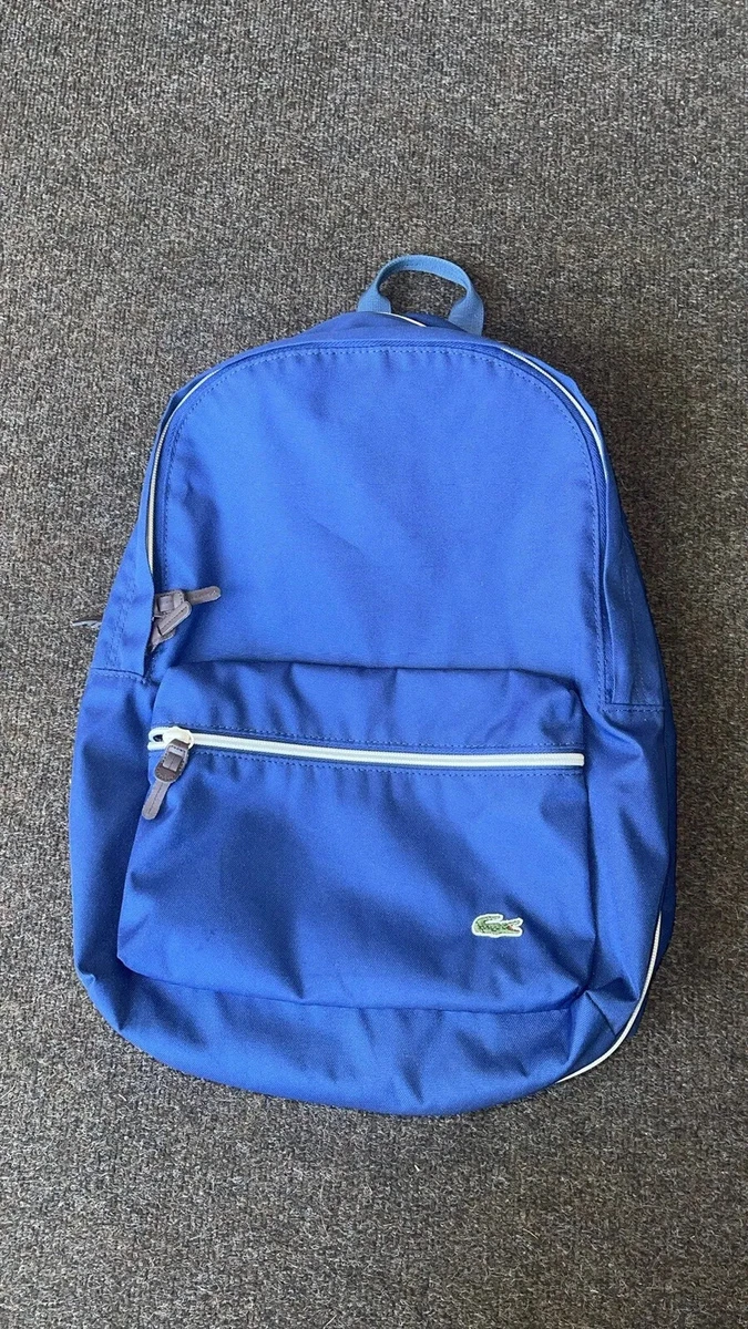 lacoste backpack blue