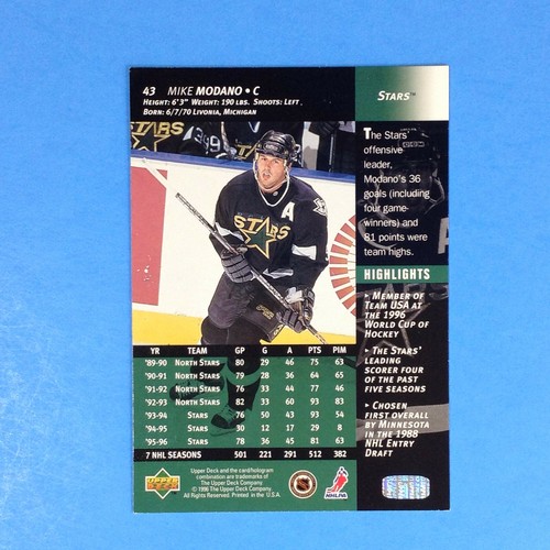 1996-97 Upper Deck #23 #43 #61 #63 #108 #121 #211 222 240 256 299 321 347 U-PICK - Bild 11 von 74