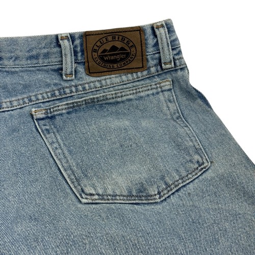 Wrangler Jeans Mens Tag Size 40X30 Straight Leg Blue Denim Actual 38X29 - Picture 9 of 13