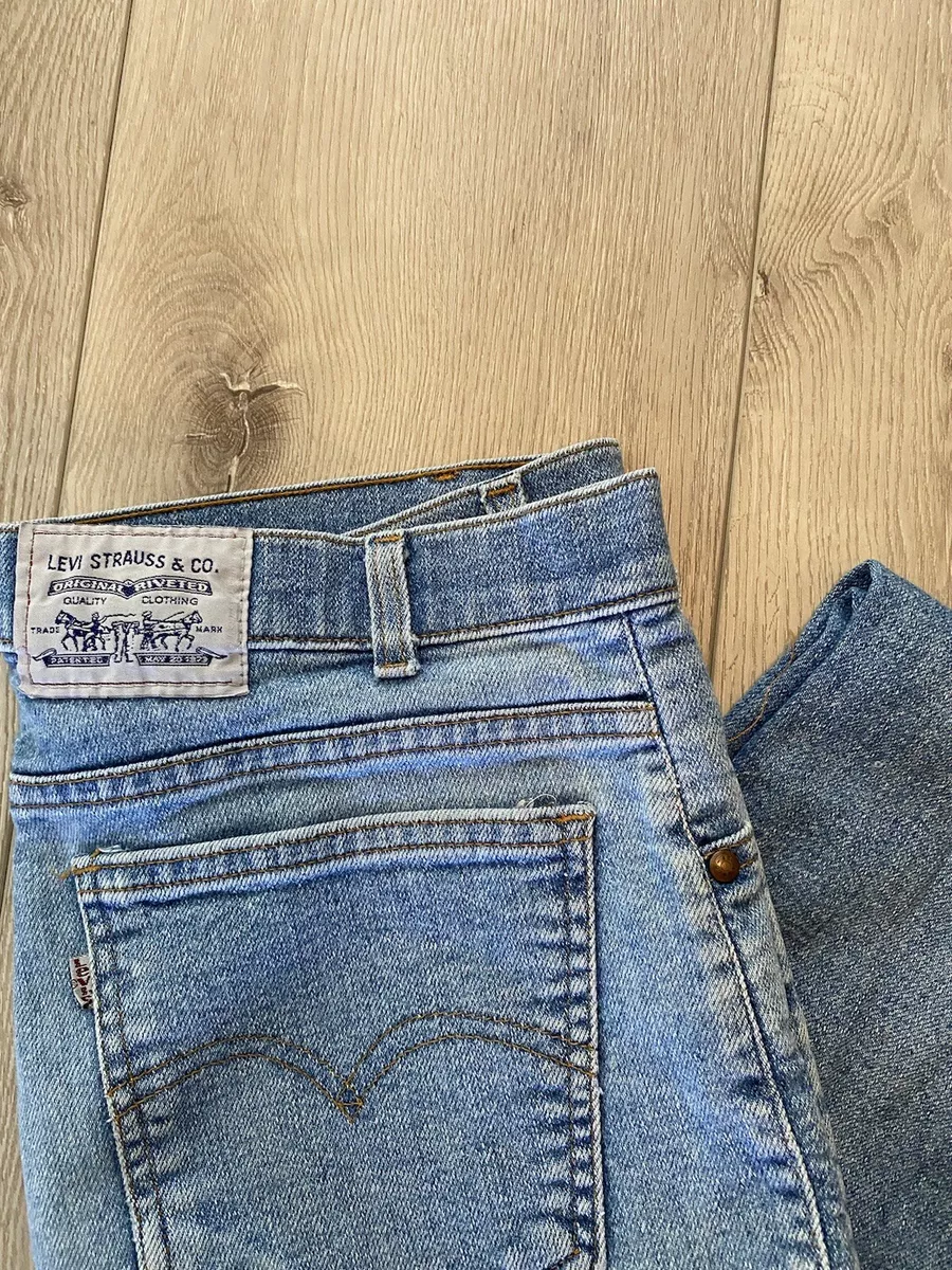 Vintage 80’s Levis White Tab Jeans Blue Mens Size 34W 28L