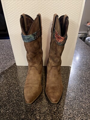 Durango Cowboy Boots Women M Harness Embellished