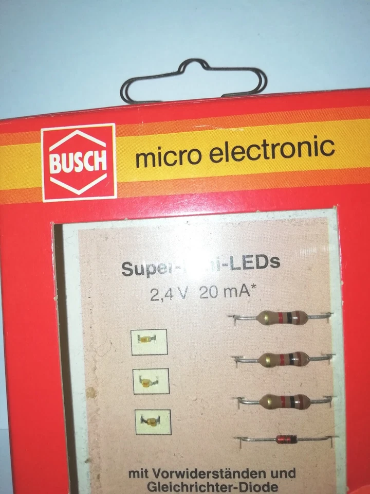 Busch N 5981, Gelbe Super-Mini-LEDs, 2,4 V. 20 mA, Nuovo - Immagine 2 di 4