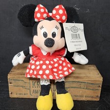 Minnie Mouse Mini Bean Bag Plush Disney Store 9" NEW With Tags