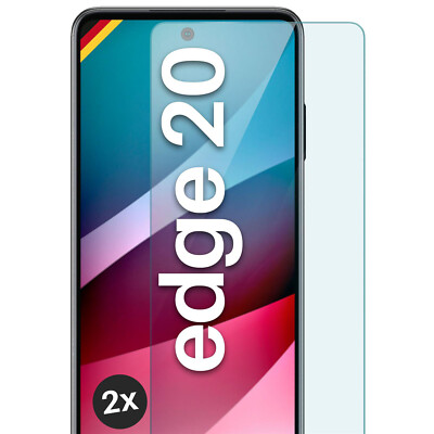 2x Echt Glas für Motorola Edge 20 Panzerfolie Hartglas Premium Displayschutz