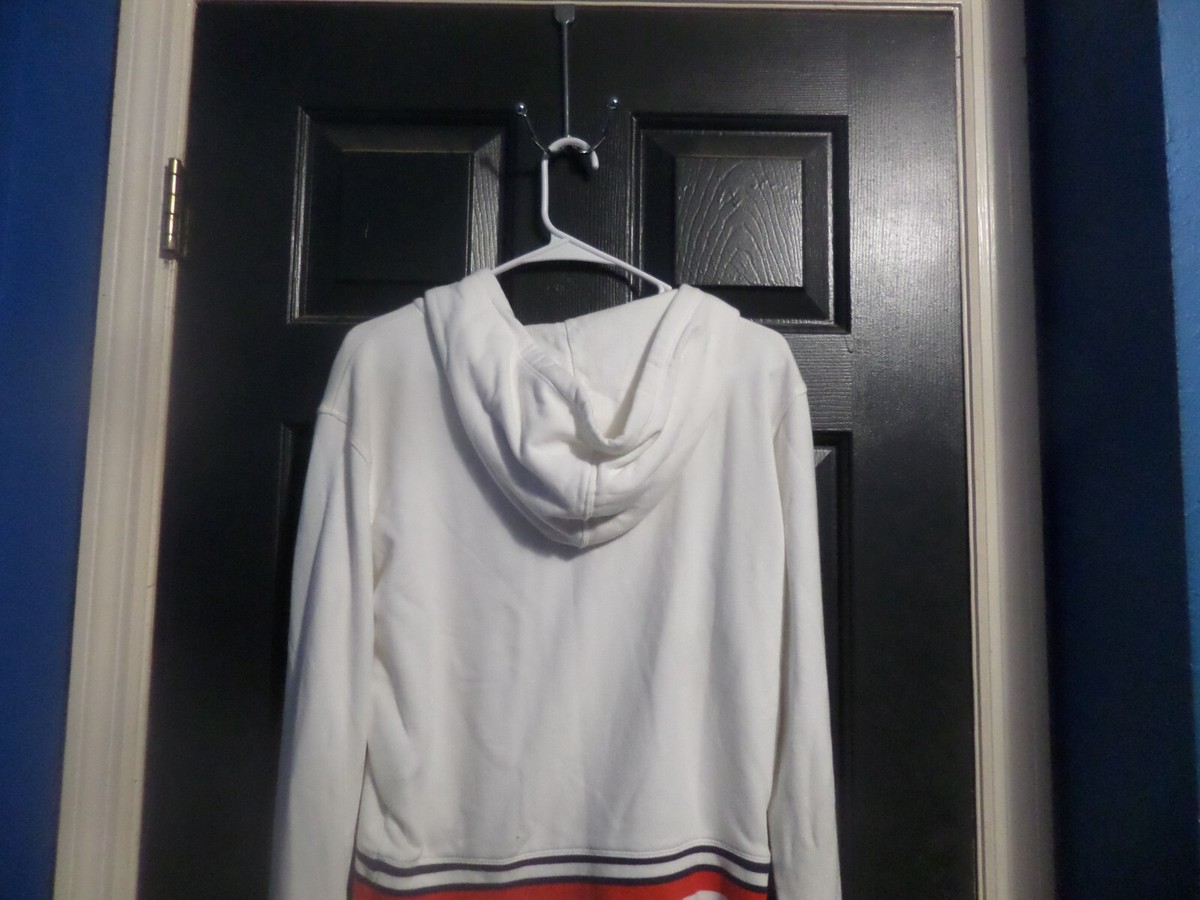 Champion Hoodie Women's Full zip up white Logo Size S Cotton