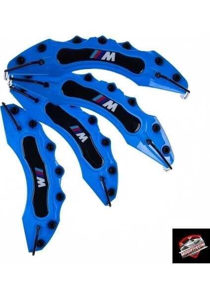 For BMW M Performance Disc Brake Caliper Covers (Front & Rear 4PCS/Set) Blue - Image 3 of 4